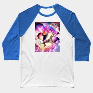 Sloth Riding Unicorn in a Magical Universe Baseball T-Shirt